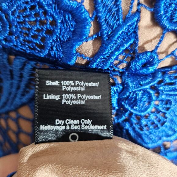 Dress The Population Allie Blue Lace Sheath Dress - Picture 7 of 7